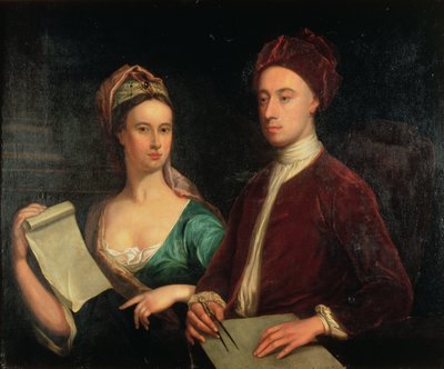 Porträt von Richard Boyle, 3. Earl of Burlington (1695-1753) und seine Frau Lady Dorothy Savile (1699-1758), 1723 von William Aikman